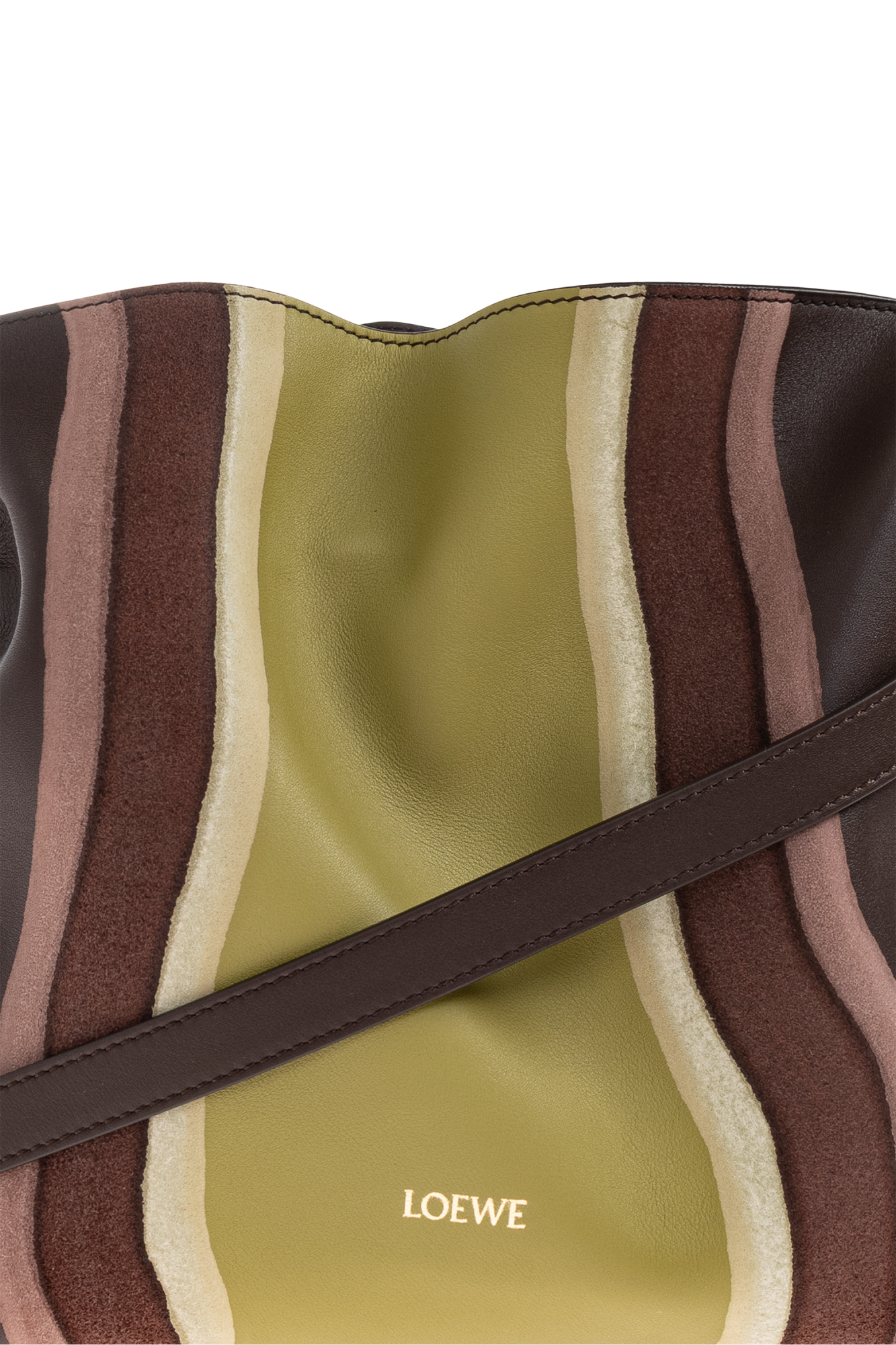 バッグ・カバンその他 Loewe Flamenco medium clutch in Chocolate/Light Moss Loewe Shoulder bag 